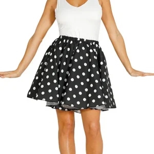 Falda de Lunares Negra con Pañuelo