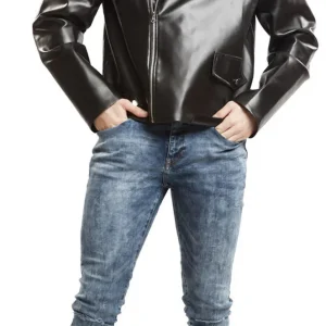 Chaqueta de Grease Efecto Cuero para Hombre
