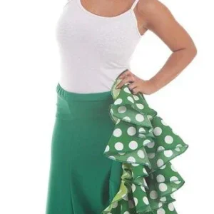 Falda Flamenca Verde para Mujer