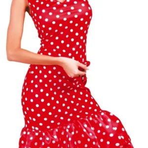 Disfraz de Flamenca Roja con Lunares Blancos para Mujer