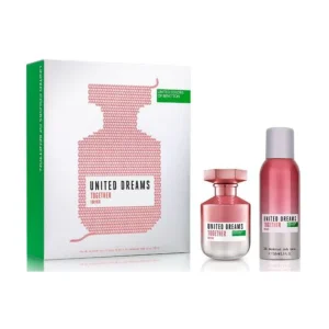 Set Perfume Benetton United Dreams Together for Her EDT 80 ml + Deo 150 ml